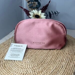 Coach NWT Satin Pink Fragrance Cosmetic Pouch
